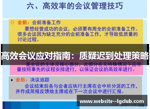 高效会议应对指南：质疑迟到处理策略